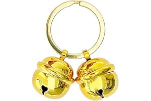 ROHOME Pure Copper Cat Dog Collar Bells Pet Tracker Round Handmade Copper Pendant Bells Brass Bells for Collar Dog Loud Anti-Lost Training Bells