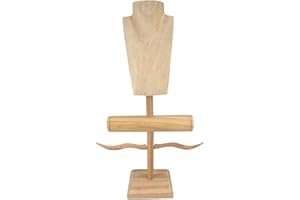 Coco Papaya Présentoir à Bijoux pour colliers, boucles, bracelets et montres - bois massif brut