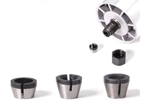 Bestgle 3 Pezzi Testata per Mandrino a Pinza Incisione Alta Precisione Adattatore per Mandrino a Pinza per Incidere Router Elettrico Morsetto Adattatore 6 mm 6,35 mm 8 mm