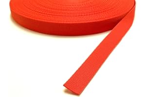 CHURCH PRODUCTS UK 25mm Polypropylene Webbing Heavy Duty Strap For Backpacks Belts Handles Bags Straps Dog Leads (5 Metres, Orange)