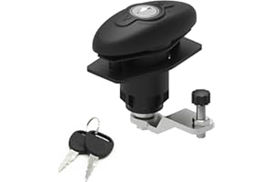 MTSmart Wohnmobil Schlösser,T-Griff Schloss Kit mit Schlüsseln, T-Griff Garagentorschloss Türschloss für Wohnmobil Anhänger Wohnwagen RV Boote Werkzeugkastenschloss Schwarz, 1 Stück (G04)