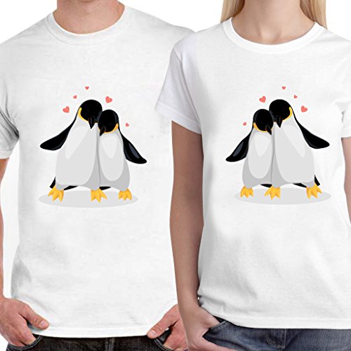 Limit Fashion Store - Penguine Love Unisex Couple T- Shirt RS.699.00