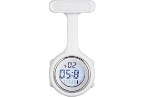 ibasenice Montre infirmière de Silicone - Montre Multifonctions numérique fob Montre infirmière en Silicone avec Broche Montre médicale Portable Broches Broche infirmière médicale
