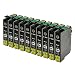 Produktbild 10 Tintenpatronen für Epson T1631 Workforce WF-2010W WF-2510WF WF-2520NF WF-2530WF WF-2540WF - C13T16314010 - Schwarz je 18ml