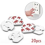 MTURE 20 x Steckdosenschutz,Safety Lock for Electric Sockets - die einfache Kindersicherung für Steckdosen zum Kleben