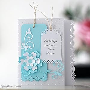 8 Einladungskarten Einladung Karte zur Hochzeit Taufe Geburtsatg Handarbeit binnbonn