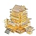 Produktbild 3D-dreidimensionales Metallmodell mit antiker Architektur/Tengwang Pavillion, handgefertigtes Spielzeug Einheitsgröße Gold+A+B