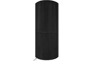 Dokon Patio Heater Covers Waterproof Gas Garden Heater Cover Windproof Anti-UV Heavy Duty Oxford Fabric Outdoor Punch Bag Cover, Boxing Bag Covers, Round (50x50x120cm) - Black