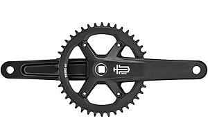 microSHIFT Sword Black 1x Crankset - 9/10-Speed, 42t, 110 Asym BCD, JIS Square Taper Spindle Interface, Black
