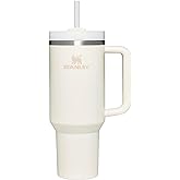 Stanley Quencher Thermos Cup with Straw, Cream, 1.18 Liter