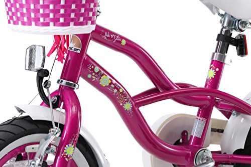 BIKESTAR® Premium Design Kinderfahrrad für coole Kids ab 3 Jahren ★ 12er Deluxe Cruiser Edition ★ Creamy Violett - 6
