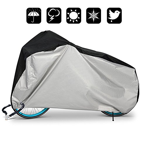 Preisvergleich Produktbild Fahrradabdeckung, Wasserdichter Universal Fahrradschutzhülle Fahrradgarage Fahrrad Schutzhülle Schutzbezug Anti Schnee Staub Sun Regen Schlossösen Schutz für Fahrräder