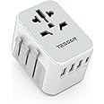 TESSAN Adattatore Universale da Viaggio, Presa Universale da Viaggio con 3USB, 1USB C e 1 CA, Adattatore da Viaggio Italia In