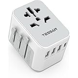 TESSAN Worldwide Travel Adapter, Universal Travel Connector with 3 USB, 1 USB C & 1AC Socket, International Socket Adapter, U