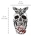 COKOHAPPY Large Temporary Tattoo , Skull Butterfly Rose for Lady Women
