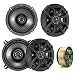 2 Pair Car Speaker Package: 2x Kicker 43CSC5 450-Watt 5-1/4" Inch 2-Way Black Coaxial Speakers + 2x CSC654 600-Watt 6-1/2" Inch 2-Way Speakers - Bundle Combo With Enrock 50 Foot 14 Gauge Speaker Wire RS.26789.00
