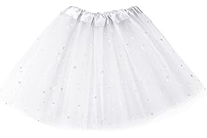 Syhood Dreilagiger Tüllrock Paillettenbesetzter Sternen-Tutu-Rock Ballettrock Partykleid