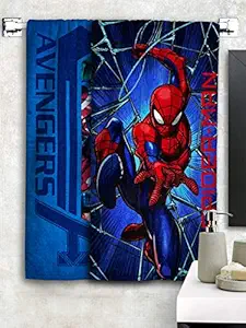 Athom Trendz Marvel Avengers & Spiderman Premium 350 GSM Cotton Kids Bath Towel , 60x120 cm , Multicolour, Pack of 2