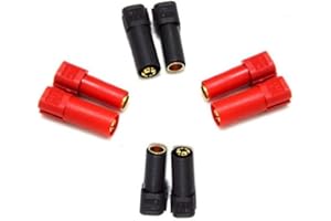 YoWoo Power 4 Coppie Amass XT150 Adattatore Connettore Maschio Femmina Plug 6mm Oro Banana Bullet Plug Set per Batteria ESC e Cavo di Carica