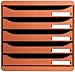 Produktbild Exacompta Big Box Plus Classic Mandarine mit 5 Schubladen / Stapelbare Schubladenbox für mehr Platz auf dem Schreibtisch in Orange