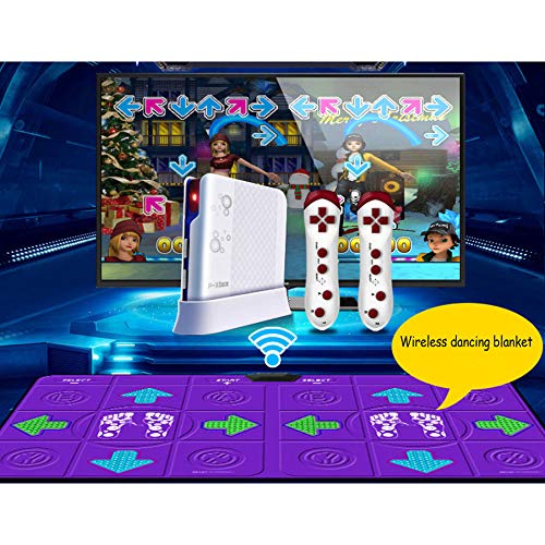 Preisvergleich Produktbild QXMEI Drahtlose Tanzmatte Doppelkörpermassage Licht Verdickung Doppelzweck,Purple