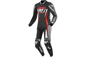 ‎BERIK Berik Absolute GP 1-Teiler Motorrad Lederkombi, schwarz/grau/rot, 50