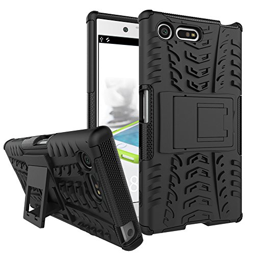 Preisvergleich Produktbild FoneExpert® X Compact Handy Tasche, Hülle Abdeckung Cover schutzhülle Tough Strong Rugged Shock Proof Heavy Duty Case für Sony Xperia X Compact (Schwarz)