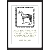 Will Rogers Pferd Zitat Kunstdruck, A3 / A4 / A5 / 11 x 14/8 x 10/5 x 7 Typografie Kunst für Pferd Liebhaber
