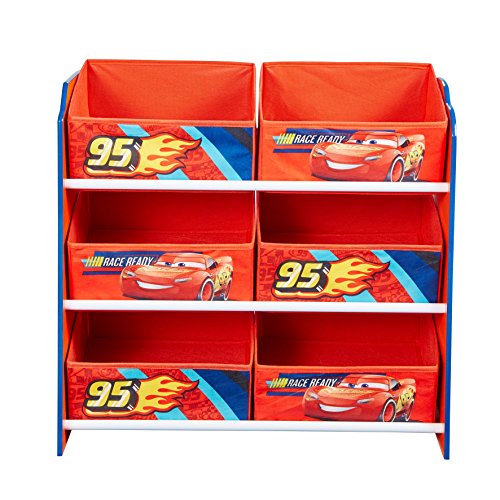 hellohome Disney Cars - Meuble de Rangement pour Chambre d'Enfant avec 6 bacs