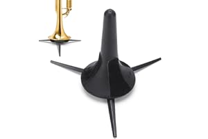 CYSFETENA Faltbarer Klarinettenständer mit 3 Metallbeinen, abnehmbarer Ständer für Klarinette, stabiler Design-Ständer für Blasinstrumente (Schwarz)