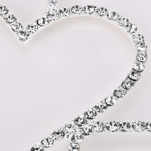 Kristall Bling Strass Tortendeko Tortenaufsatz Hochzeitstorte Doppelherz Hochzeit - 3