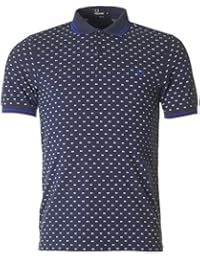 FRED PERRY - Polo para Hombre Slim Fit TWIN TIPPED PRINT SHIRT