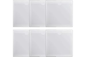 Erismithh Car Permit Holder 6pcs Transparent Windscreen Card Holder Parking Permit Holder Self-Adhesive Clear Ticket Holders for Car Caravan Windscreens Van (10.5×10.5cm)