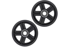 YOSOO Polea de la puerta deslizante, gancho de hardware de la puerta de granero deslizante 2pcs Puerta de granero americana Riel de la polea de suspensión Juego de rodillos de acero al carbono Negro