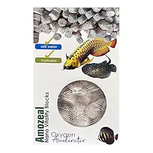 Foodie Puppies Aquatic Remedies Amozeal Nano Vitality Blocks Filter Media for Fresh and Salt Water Aquarium, 800ml (Pack of 1)