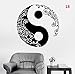 Produktbild muzi928 Yin Yang Symbol Wall Vinyl Decal Mandala Sticker Namaste Decals Boho Decor for Home Bedroom Yoga Studio Art Pattern Decal42x42cm