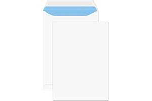 TRIPLE PRIO A4 C4 White Peel and Seal Pocket Envelopes 229 x 324 mm - Secure Self Seal No Window Design - Pack of (100)