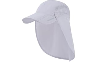 Bassdash UPF 50+ Foldable Fishing Hat Baseball Cap with Removable Neck Flap Portable for Men Women Golf Hiking