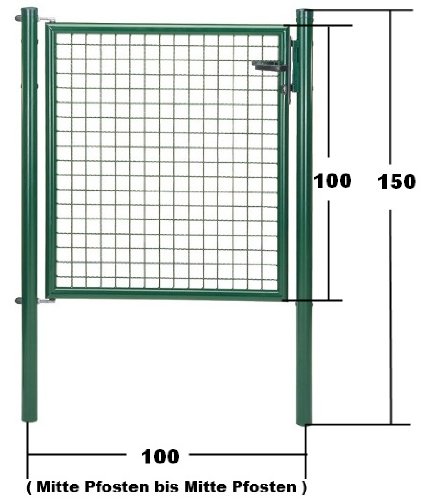 Preisvergleich Produktbild GAH Wellengitter-Tor grün Höhe 100cm x Breite 100cm