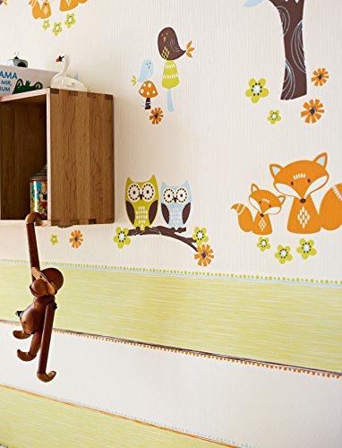 Esprit Kids Vliestapete Forest, Mustertapete, weiß, beige, hellblau, braun, magenta, 941151 - 4