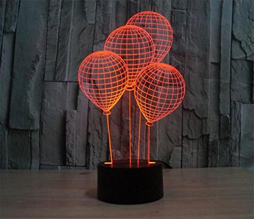 3D LED Optical Discoloration Illusion Lamps Night Light, 7 Colors Touch Art Sculpture Lights with USB Cables Bedroom Desk Table Decoration Lamp for Kids Adults, Tooth