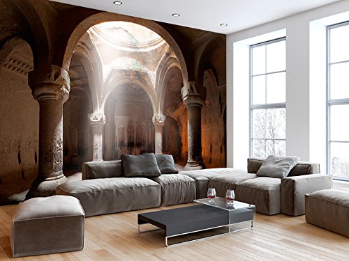 FOTOTAPETE 400×280 cm – VLIES TAPETE PREMIUM – PROFI QUALITÄT – Top moderne Wanddeko – Riesen Wandbild – Top Design Tapete – Neue exklusive Edition mit noch besser Druckauflösung – Deutsches Premium Vlies – Architektur Tempel Säule d-B-0050-a-a - 4