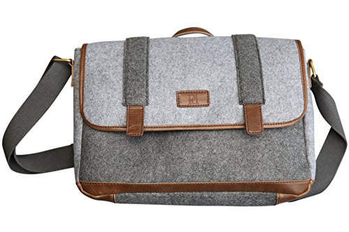 Filztasche anthrazit-grau Schultertasche Notebooktasche Laptoptasche Umh  ngetasche Sporttasche Schultasche