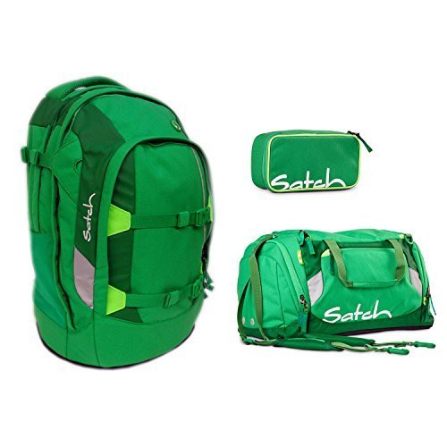 Preisvergleich Produktbild Satch by Ergobag - Schulrucksack Set 3tlg. Grinder grün