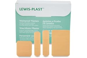 LEWIS-PLAST Premium Cerotti Impermeabili, Traspiranti e Assortiti, Adatti per Ogni Tipo di Ferite Minori e Graffi, Guarigione Veloce ed Efficace - Pacco da 100 Cerotti