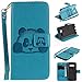 Produktbild Hülle für Samsung Galaxy S8, Samsung Galaxy S8 Hülle / Handyhülle / Schutzhülle / Ledertasche / Tasche / Case / Cover / Flip Brieftasche, Anlike Geprägte Panda für Samsung Galaxy S8 (5,8 Zoll) Bookstyle Kartenfach Standfunktion Handytasche mit Abnehmbar Handy Lanyard für [Samsung Galaxy S8 (5,8 Zoll)] - blau