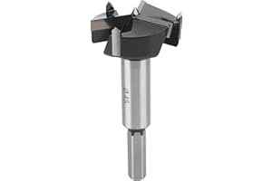 SUQIN Wiertło Forstnera 45 mm wiertło do drewna z trzonkiem sześciokątnym,Professional Wiertło sednik do wiercenia w miękkim lub twardym drewnie, fornirowanym i nielaminowanej płycie wiórowej