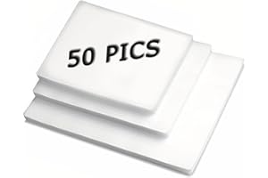 LADISHAN Thermal Laminating Pouches, 50 Pack Laminating Sheets for A4 A5 A6, 160 Micron (2 x 80 Micron), Round-Corner Design, Various Size Lamination Sheet Paper for use at School or in The Office