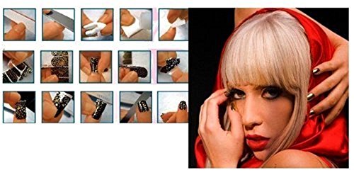 16 Packs Verschiedene Designs Tip Leitfaden Nail Vinyl Selbstklebende Nail Schablone Aufkleber, der einfach Nagel-Kunst-Set für Finger oder Zeh - 3