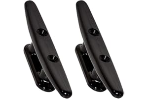 Ailopta Cornamusas para muelles de Barcos-Cornamusa de Amarre de Cuerda de Barco de Nailon,Gancho de Pared de Abrazadera de Muelle de Barco de 4 Pulgadas para atracar Barcos,Canoa,pontón,yate,2 negro